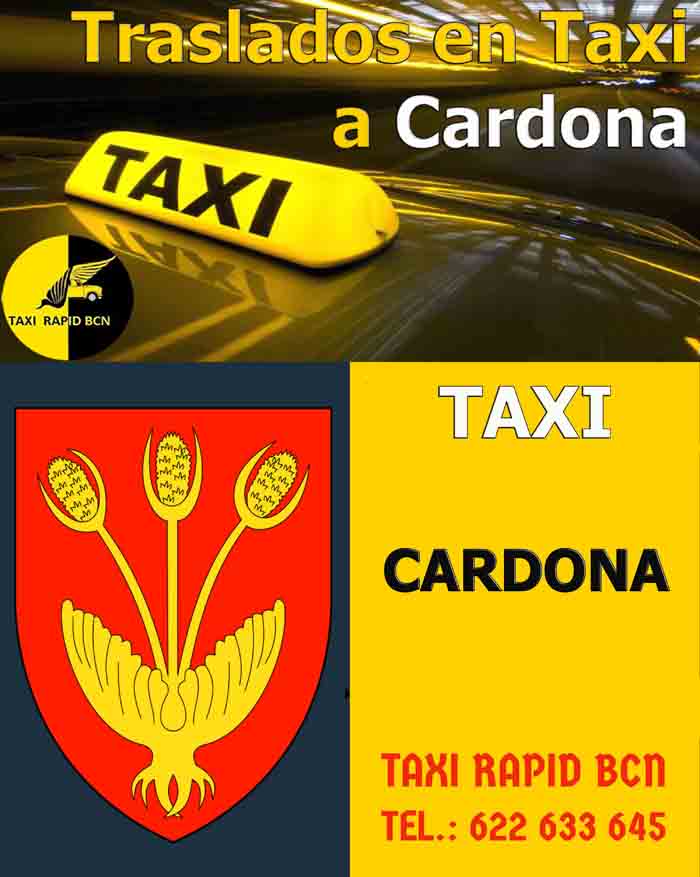 Servicio de Taxi Cardona desde Barcelona