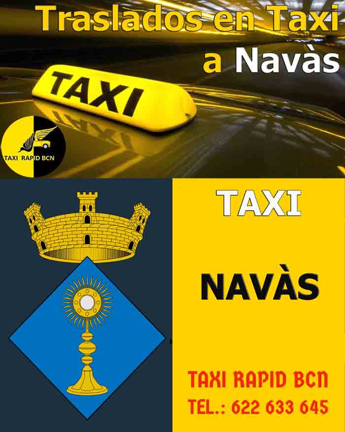Servicio de Taxi Navàs desde Barcelona