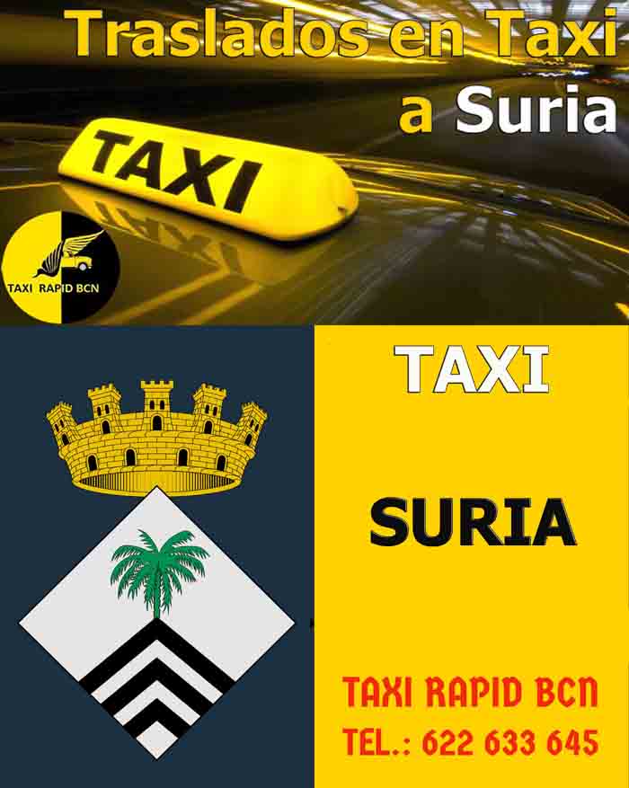 Servicio de Taxi Súria desde Barcelona